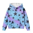 thumbnail image 2 of XXWXYD Teen Girls Hooded Sweatshirt Cute Star Graphic 𝖸𝟤𝖪 Oversized Pullover Top Trendy 𝖯reppy Clothes Fall Winter, 2 of 5