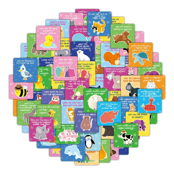 60 School Lunch Box Notes cute encouraging note cards handwritten children's Lunch Box cards-Joke Cards