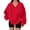Red, variant on Sweatshirt for Women Fall Winter Cute V Neck Oversized Sweat Shirts Pullover Tops