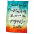 thumbnail image 2 of Toalla 3dRose 3D Rose Verse John 15-11 con mariposa, 2 of 3