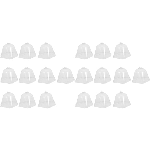 BERTDOMD 2-Pack Transparent Plastic Plant Covers Garden Cloche Dome for Freeze