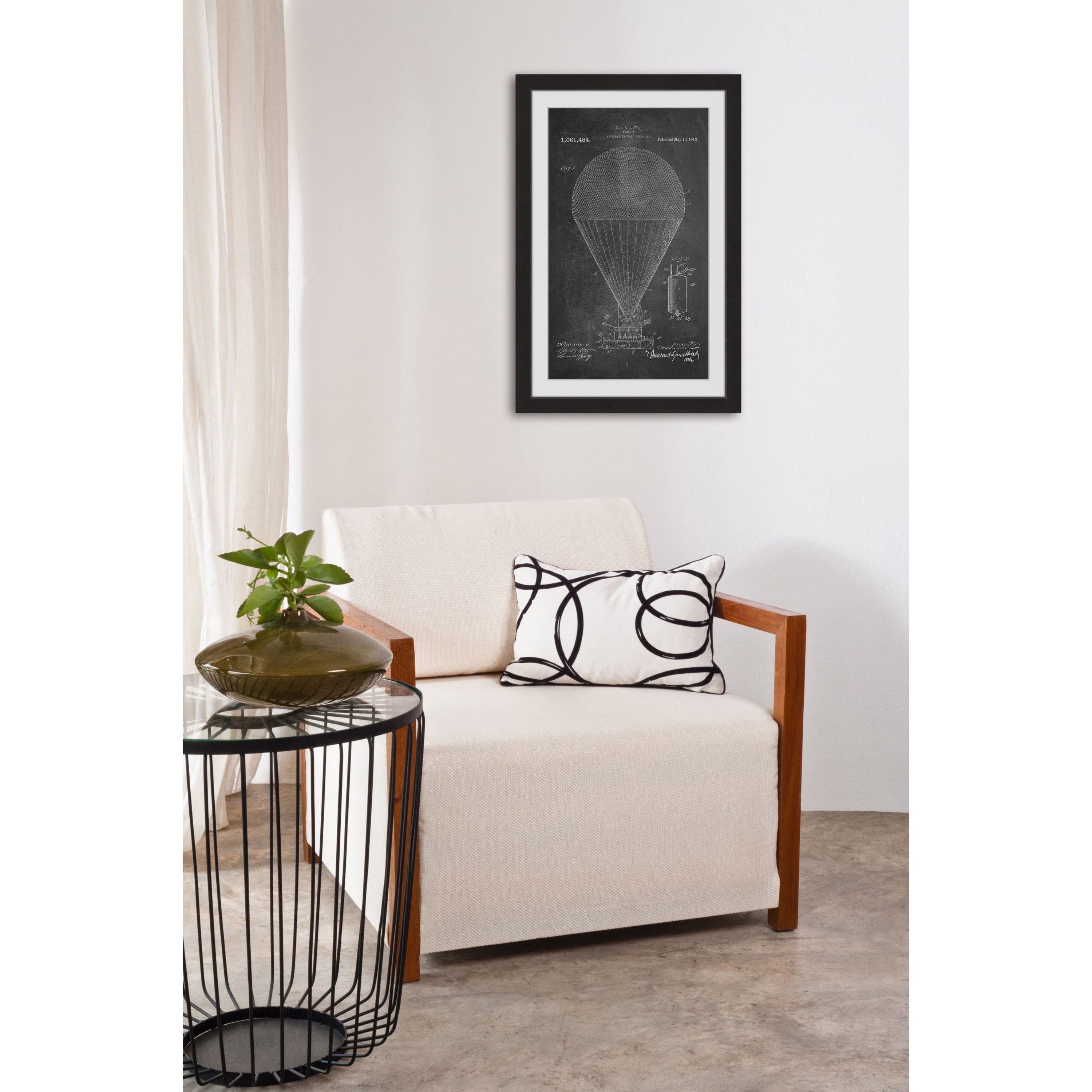 "Airship 1913 Chalk" Framed Painting Print