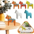 thumbnail image 2 of Dala Horse Statue, Hand-Carved Wooden Horse Figurine for Home Decor, Traditional Folk Art Ornament for Shelf, Desk, Living Room, Gift Idea, 2 of 10