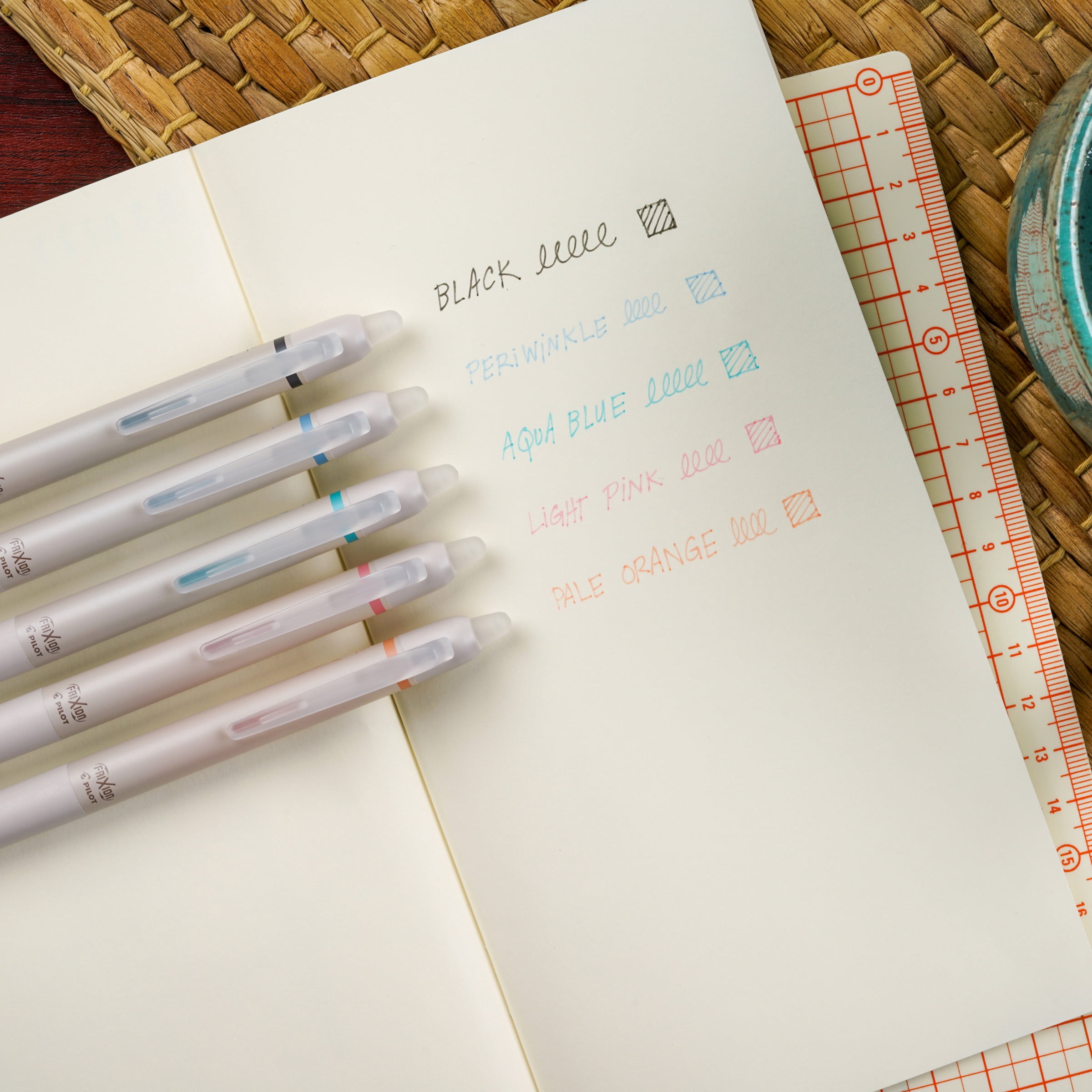 Pilot FriXion Waai Erasable Gel Ink Pens, Extra Fine Point, 0.5 mm, Assorted Color Inks, 5 Count
