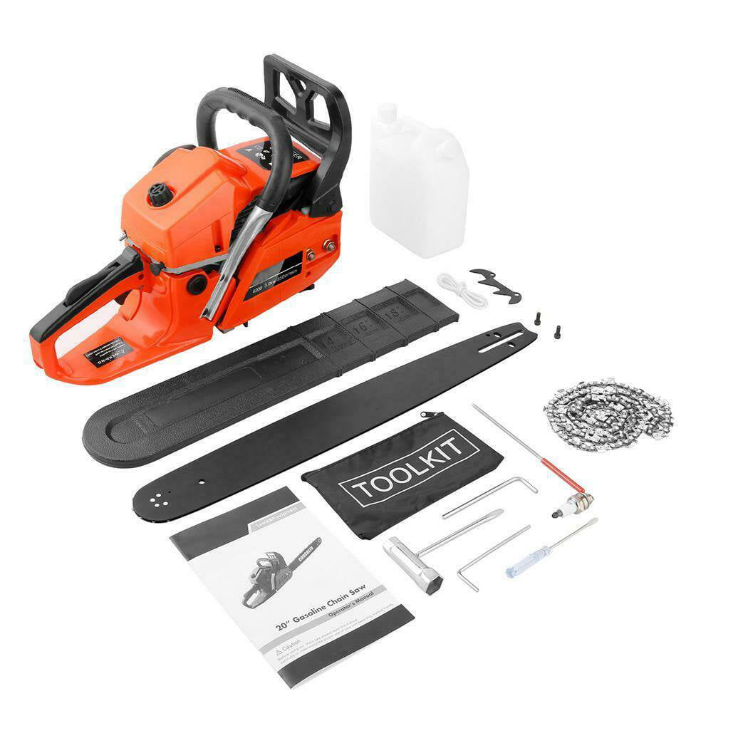 COOCHEER Gas Chainsaw 62CC 20" Chainsaw with 2 Stroke Handed Petrol Chain Saw ;