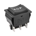 thumbnail image 1 of Interruptor de palanca Uxcell 6 pines 250V/16A 125V/20A para barco, coche, marino, plástico negro 1 pieza, 1 of 4