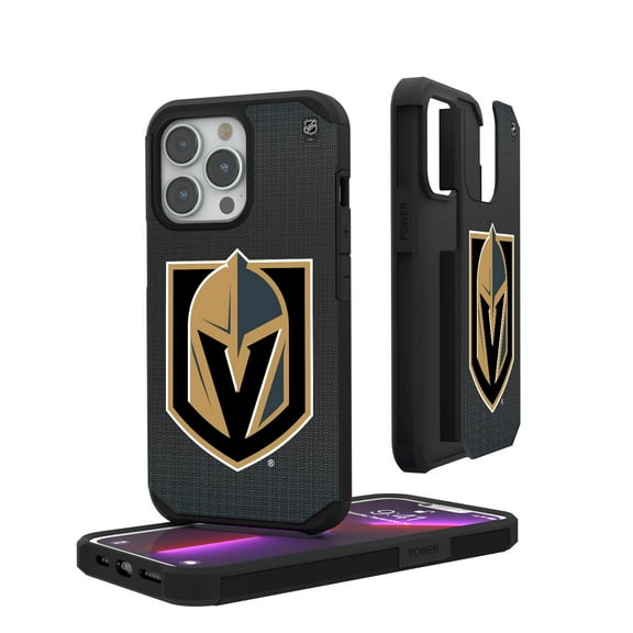 Vegas Golden Knights Linen Logo iPhone Rugged Case