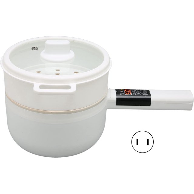 Mini Electric Hot Pot, Multifunction Electric Skillet, 1.8L Double Layer Touch Control Electric Cooking Pot(#3)