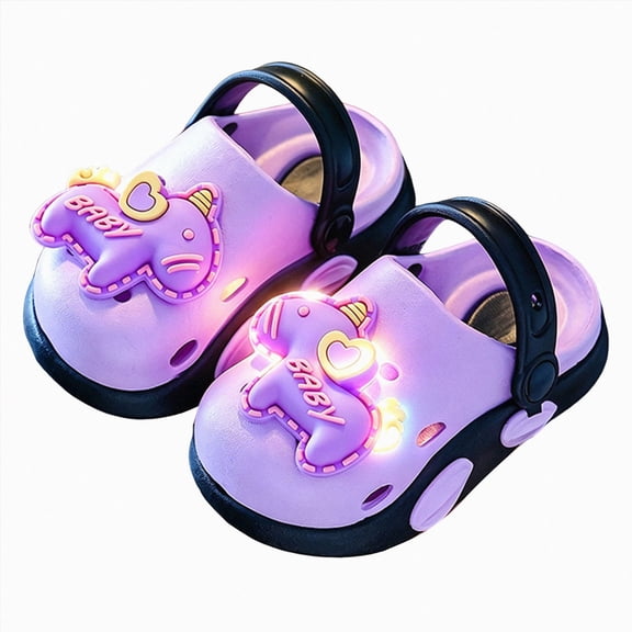 JUMEYU Clogs for Girls Kids Boys Girls Clog Garden Shoes Slip On Slide Sandals Beach Water Shoes for Toddler/Little Kid/Big Kid/Children Size 10 (Light Purple,10 Toddler)
