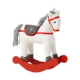 thumbnail image 4 of Christmas Rocking Horse Plush Toy Wooden Base Stable Material Suitable for Toddler Holiday Display and Nursery Decor, 4 of 9