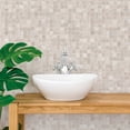 thumbnail image 3 of Tempaper Mosaic Tile Neutral Peel and Stick Wallpaper, 20.5" x 33', 3 of 6