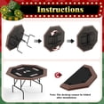 thumbnail image 4 of EastVita 8 Player Poker Table Octagon Foldable Card Table with Locking Collapsible Legs 8 Cup Holders for Texas Holdem Blackjack Home Games, 4 of 8
