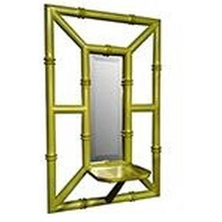 Dark Mahogany Island - Wall Mirror TRADE WINDS ISLAND Apple Green Painted Mahogany Frame New TW-1657
