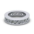 thumbnail image 2 of Natural 4.25Ct Round Cut Diamond Classic Channel Set Women's Anniversary Wedding Eternity Band Ring Solid 950 Platinum G SI1, 2 of 3