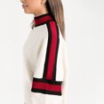 thumbnail image 4 of Women's Gameday Couture White Ohio State Buckeyes Oversized Vivid Turtleneck Sweatshirt, 4 of 5