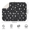 thumbnail image 2 of Halloween White Skulls and Bones Dish Drying Mat for Kitchen 1 Pack, Ultra Absorbent Microfiber Dishes Drainer Mats,18x24in(46x61cm), 2 of 4