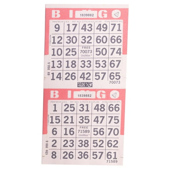 Disposable Bingo Cards