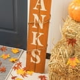thumbnail image 3 of Glitzhome  Thanksgiving Wooden Scarecrow Porch Sign Decor "THANKS" 52"H, 3 of 5