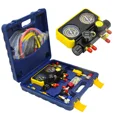 thumbnail image 1 of 4 Way A/C Manifold Gauge Set for R134A R410A R32 R22 Refrigerants, 1 of 5