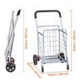 thumbnail image 6 of KFFKFFCollapsible Shopping Trolley, Supports up to 110 lbs, Features Swivel Wheels for Easy Maneuverability, Durable and Lightweight Design for Effortless Transport, Ideal for Groceries and Laundry, 6 of 9