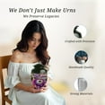 thumbnail image 3 of Petunia Cremation Urns For Human Ashes Adult Female - 1 Large & 4 Keepsake Urns For Adult Male - Green Mini Urn For Mom - Funeral Urn For Ashes For Women (10 & 3 Inch), 3 of 7