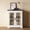 Black relief top plate + white panel, variant on PYY Modern Buffet Cabinet with Glass Doors & Built-in Power Outlet – Large Sideboard Storage for Living Room, Kitchen, Coffee Bar – Black Relief Top Plate & White Panel, Big Size