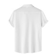 thumbnail image 2 of Bcfgryg Male Summer Hawaii Solid Shirt Short Sleeve Pocket Turn Down Button Shirt Business Shirts Men, 2 of 5