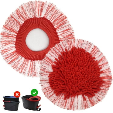 2 Pack Mop Replacement Heads for Spin Mop, Microfiber Spin Mop Refills, Easy Cleaning Mop Head Replacement