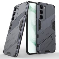 ELEHOLD Rugged Case for Samsung Galaxy S23 Slim Thin Case with Built-in Hidden Kickstand Anti-Scratch Hybrid Shockproof Case for Samsung S23 6.1",Gray