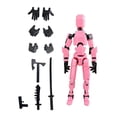 thumbnail image 3 of Figura de Acción Masculina Articulada Strade Fareast Limited Impresa en 3D 4x3D Rosa y Negro, 3 of 8