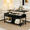 Dark Black, variant on Living Room Table, Lift Top Coffee Table, Dining Center Tables with Storage Shelf and Hidden Compartment, Black