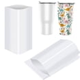 thumbnail image 1 of 8X12 Pouces Pochettes Rétractables pour Sublimation, 60 Pcs Pochettes Rétractables Blanches pour Gobelets, Tasses et Plus, 60 x Pochettes Rétractables, Blanc, 1 of 8
