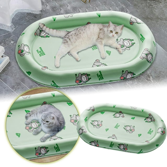 Hearth & Gear Pet Sleeping Pad Summer Sleeping Cool Pet Ice Pad Foldable Storage Pp Oval Ice Small Dog Bed Mat Dog Kennel Mats for Crates Dog Crate Blanket Cover Xlarge Dog Crate Mat Cold Dog Beds for