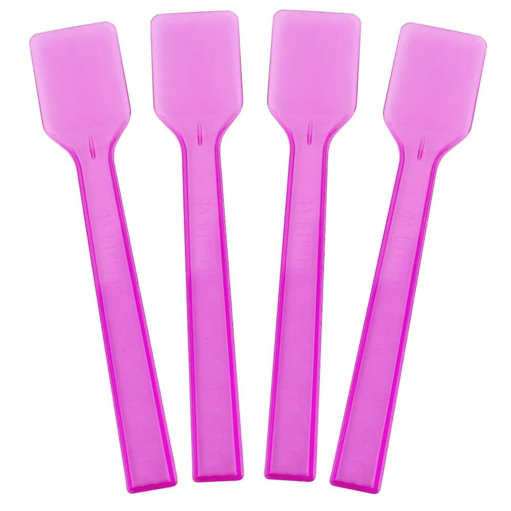 [3,000 Count] Transparent Purple Plastic Gelato Spoons 4 in. Mini Disposable Shovel Tasting
