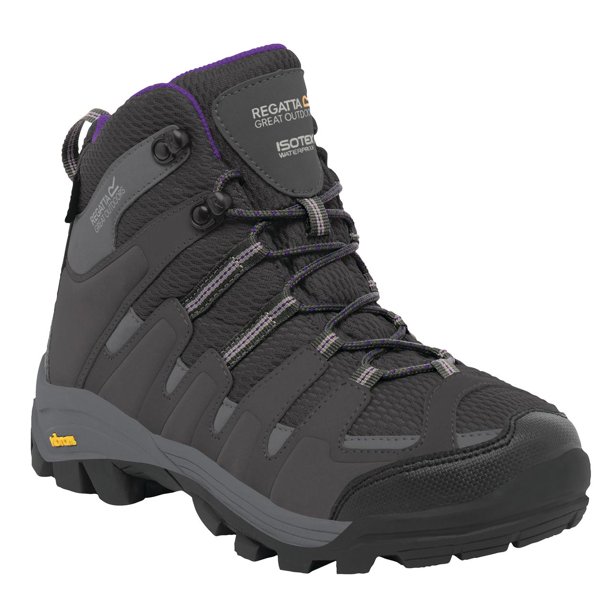 Regatta - Botas de montaña modelo Burrell para mujer (Gris/morado) Regatta UTRG1859_P