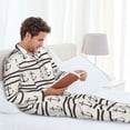 thumbnail image 5 of Bingfone Men's Pajama Set 2 Piece Loungewear PJs, Long Sleeve with Pajama Pants-Anchors and Ropes, 5 of 7