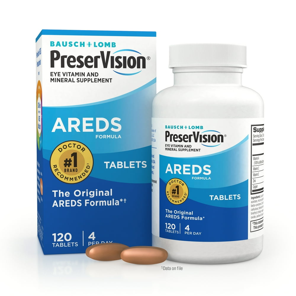 PreserVision AREDS Eye Vitamin & Mineral Supplement, Contains Vitamin C