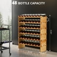 thumbnail image 2 of 36 Bottles Stackable Modular Wine Rack, 4 Tier Wooden Wine Storage Rack, Bamboo Wine Display Shelves, Wobble-Free Wine Holder Freestanding Floor Wine Bottle Rack for Bar Cellar, 2 of 6