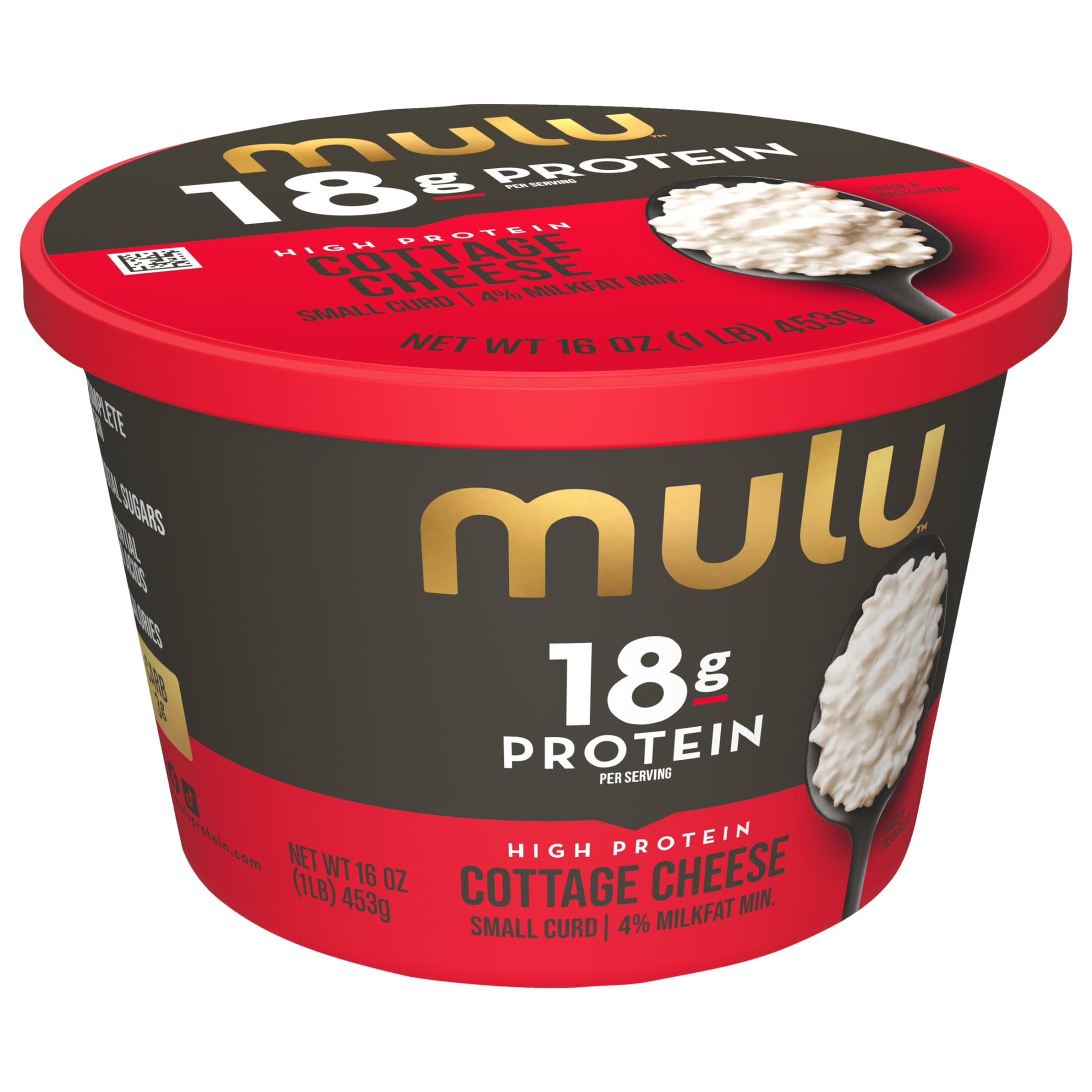 MULU High Protein Cottage Cheese, Small Curd, 4% Milkfat, 16 Oz