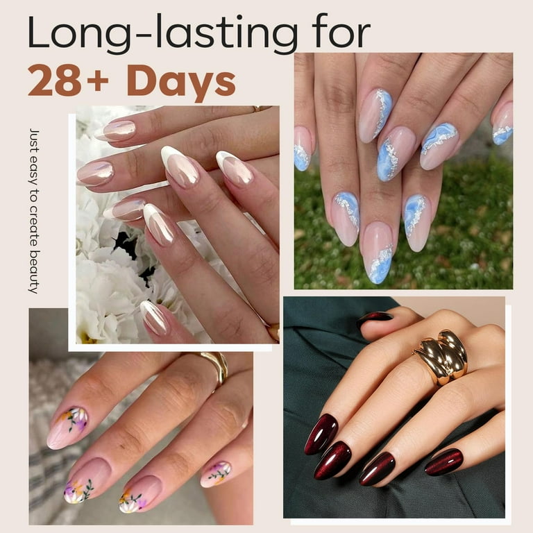 Modelones Short Almond Nail Tips, 216-Piece Gel Set photo 7