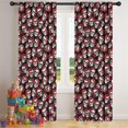 thumbnail image 5 of Blackout Kids Curtains,Black Red Rose Skull Pattern Childrens Insulated Curtains Set Of 2,Bedroom Essentials,Toddler Room Decor 42x84in(106x213cm), 5 of 5