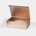 thumbnail image 4 of Geoto 11"×8.26"×3.74" Medium Size Luxury Rigid Foldable Magnetic Closure Collapsible Gift Packaging Boxes(Rose Gold), 4 of 7