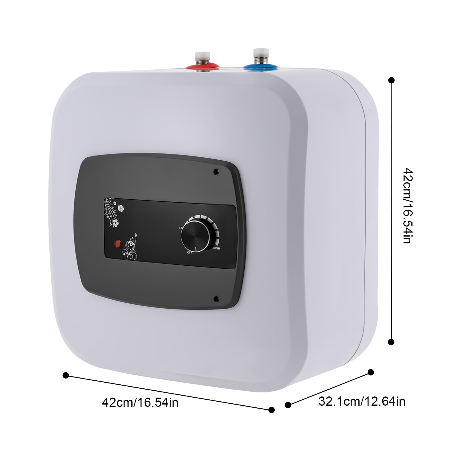 Aiqidi 4 Gal Mini Tank Water Heater, 110V 1500W Instant Electric Hot Water Heater IPX4 Under Sink Home Kitchen Bathroom Heating