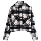 thumbnail image 1 of Puntoco Abrigo Mujer Solapa Bolsillo Moda Casual Chaqueta Corta A Cuadros Liquidación Puntoco Puntoco-1, 1 of 5