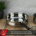 thumbnail image 5 of MAGEFESA Deliss 7-Piece Stainless Steel Cookware Set – Includes 2 Stockpots, Saucepan, and Deep Sauté Pan – Induction-Compatible, Dishwasher-Safe, 5 of 6