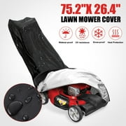 KADELL Lawn Mower Cover, 210D Premium Oxford Heavy Duty Push Mower Cover, Waterproof Lawn Mower Cover Protecter Outdoor Storage UV Protector Garden Outside Yard, 75.2"x 26.4"