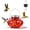 Red, variant on Blue Hand Blown Mason Jar Hummingbird Feeder, Top Fill Outdoor Hanging Glass Nectar Feeder with 4 Flower Feeding Ports, Built-in Ant Moat, Bee Proof & Leak Proof Design, Easy Clean Bird Feeding Stati