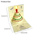 thumbnail image 5 of Unique 3D Musical Birthday Cake Card 3D Musical Greeting Card With Blows Out LED Candle Design for Birthday Decoration, 5 of 13