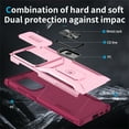 thumbnail image 4 of ELEHOLD for Samsung Galaxy A54 5G Heavy Duty Case Shockproof Anti-Scratch with Built-in Magnetic Rotation Ring Holder Stand Case,Rugged Non-Slip Slide Lens Protector Hard Case Cover, pink, 4 of 8