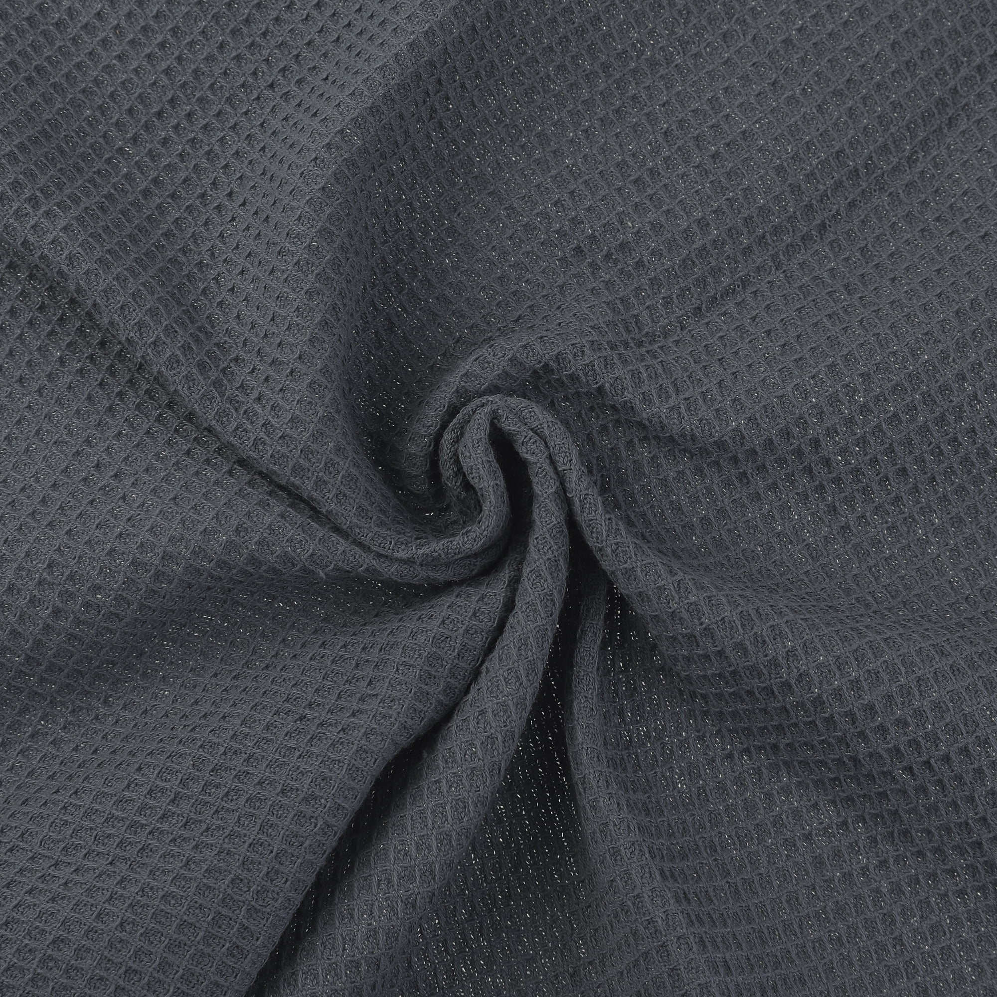 Unique Bargains 12 Pack Cotton Waffle Weave Cleaning Clothes Reusable Kitchen Towels Dark Grey/Light Grey 14" x 14"